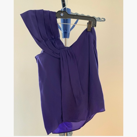 Club Monaco silk one-shoulder top - Picture 2 of 4